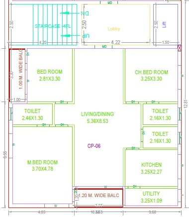 3 BHK 1555 Sq. Ft. Apartment