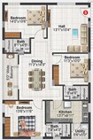 Jubilee Orchids 3 BHK Layout