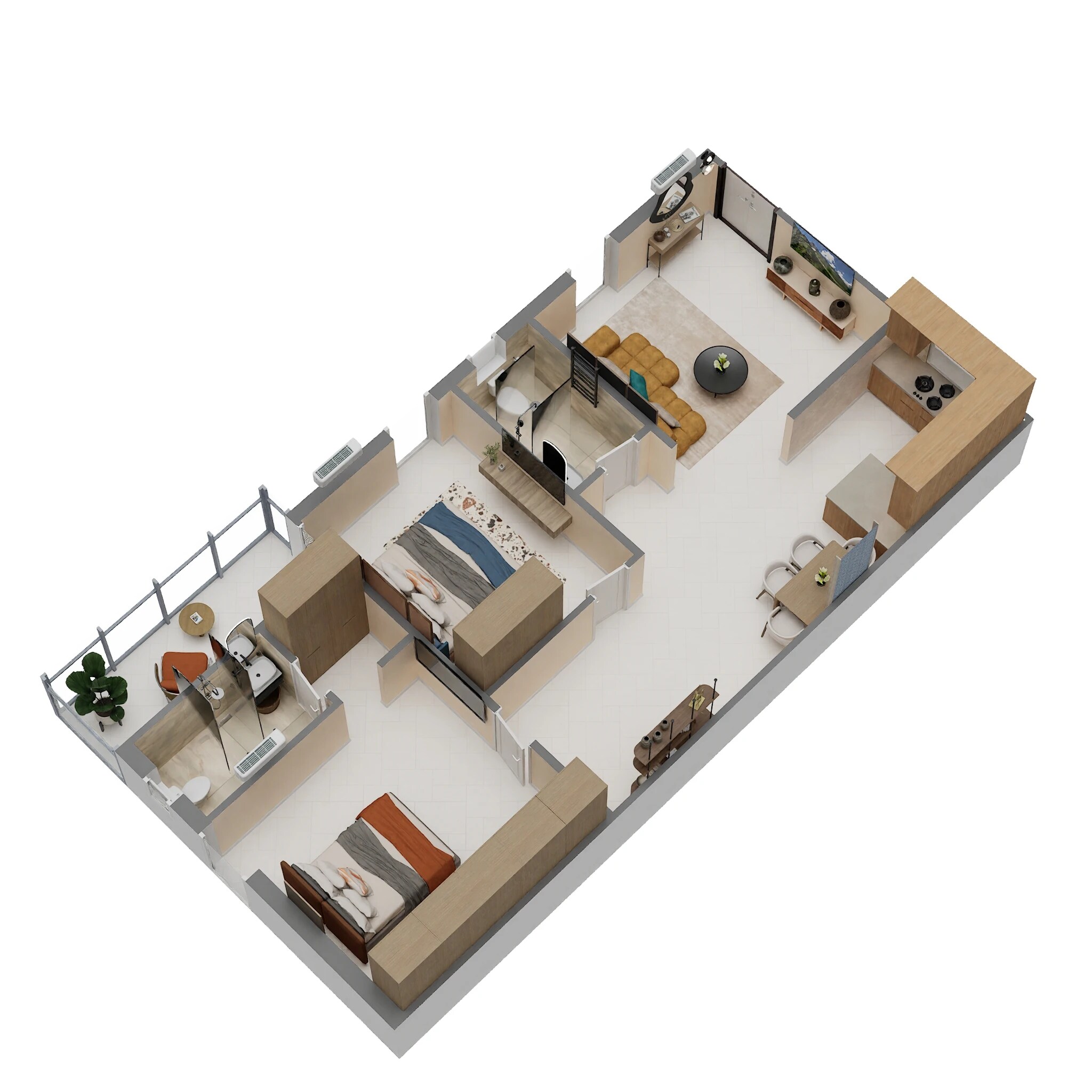2 BHK 1365 Sq. Ft. Apartment