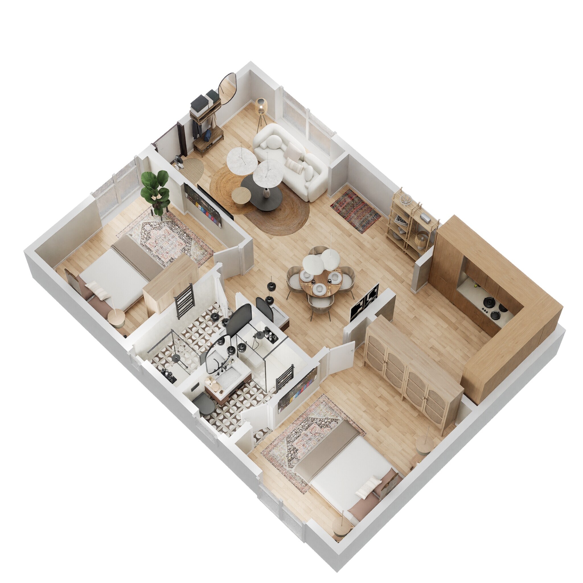 2 BHK 1450 Sq. Ft. Apartment