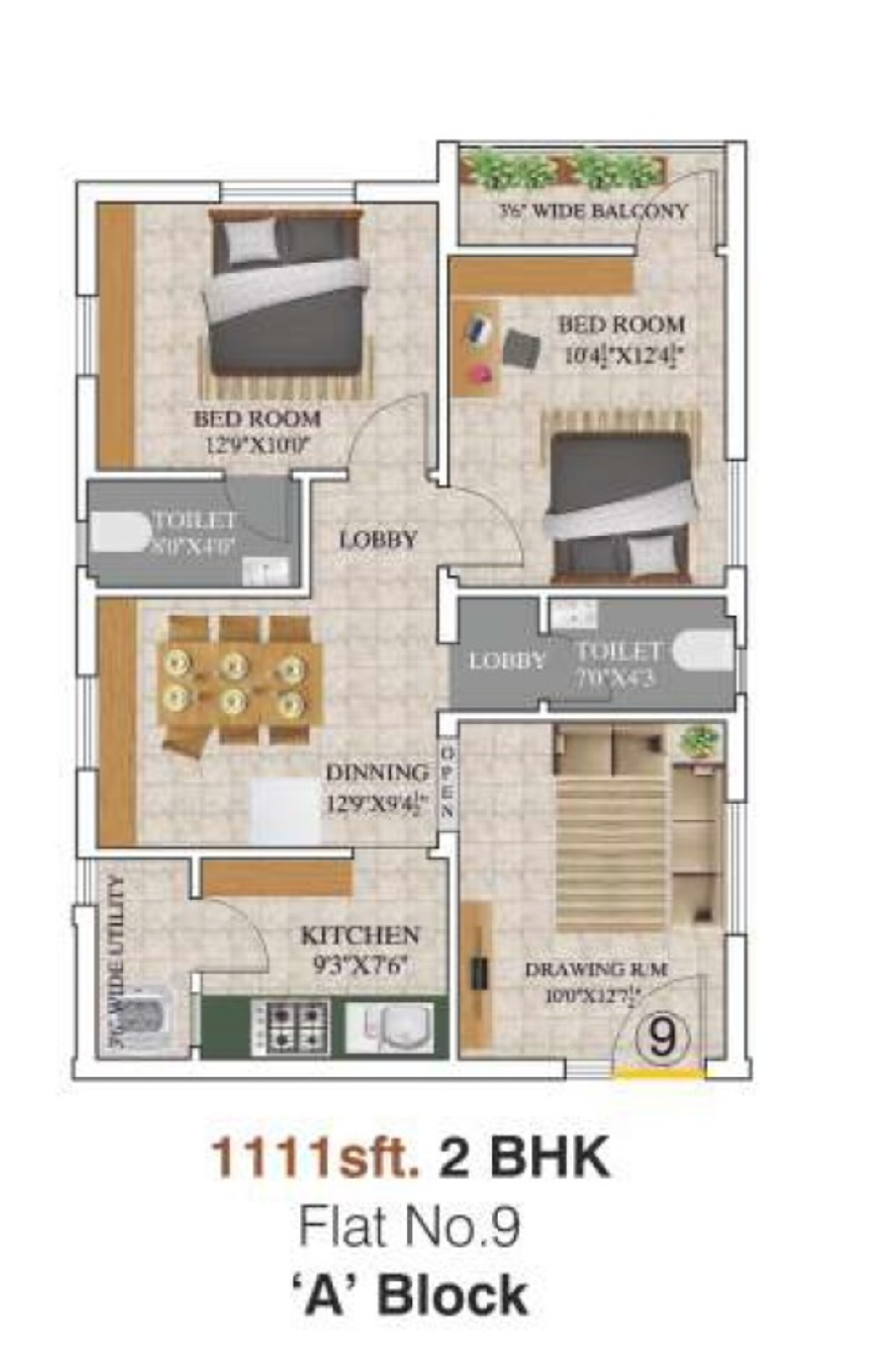 kotech signature apartment 2 bhk 1111sqft 20234217094239
