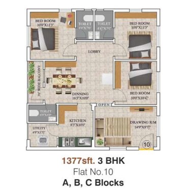  3 BHK Apartment at Kotech Signature, Mallampet – for Rent