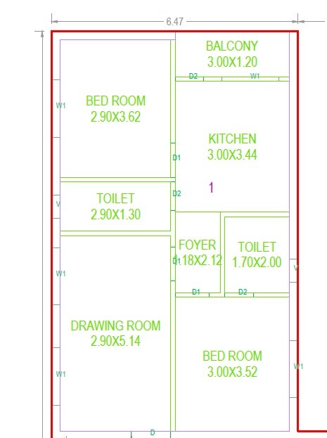 2 BHK 1124 Sq. Ft. Apartment