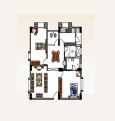 2 BHK 1175 Sq. Ft. Apartment in L&T Serene County