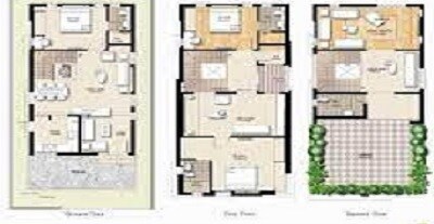 Floor plan of 3 BHK 2990 Sq. Ft. Villa in Lahari Accord, Hyderabad