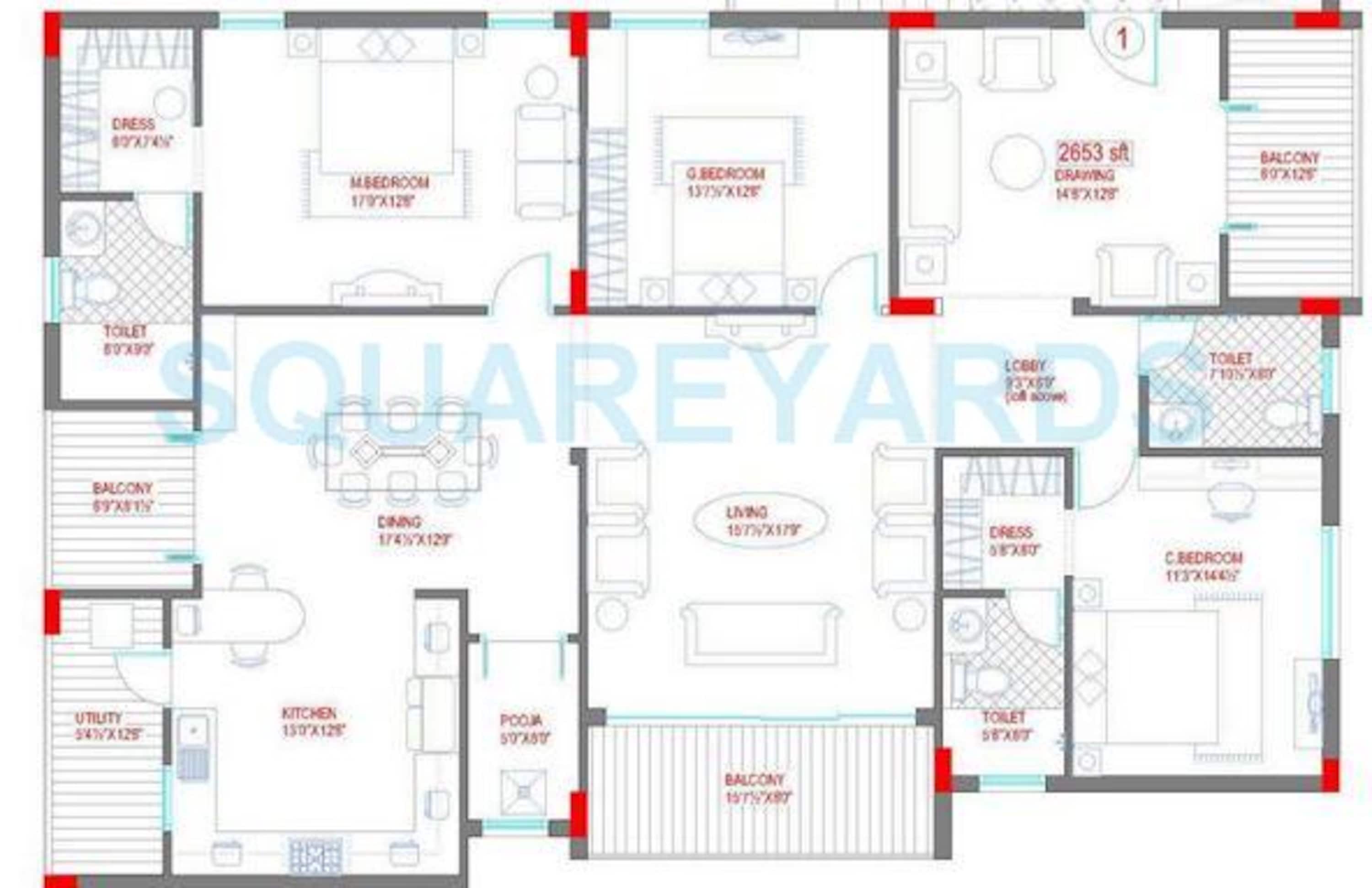 lahari benz apartment 3bhk 2653sqft1