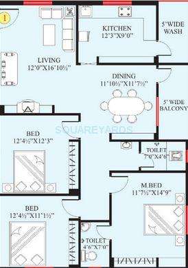 lahari emerald apartment 3bhk 1660sqft21