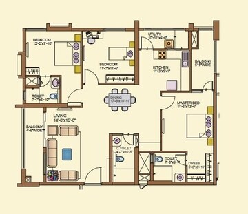  3 BHK Apartment at Lanco Hills Apartments, Manikonda – for Rent