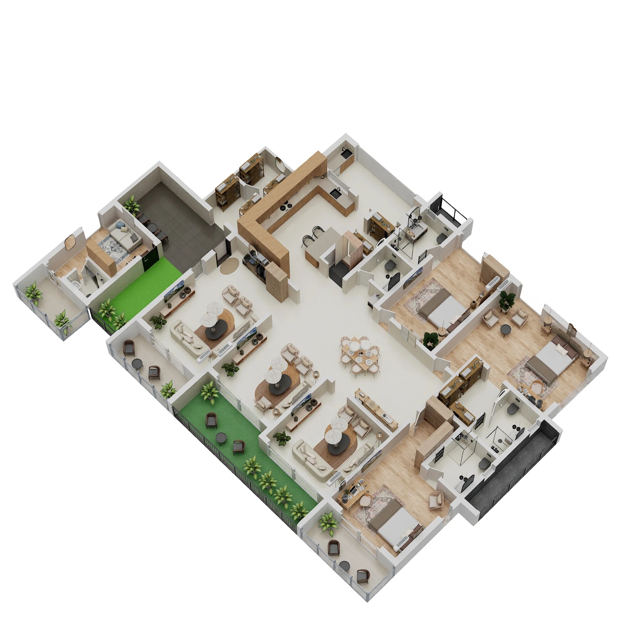 Floor plan of 3 BHK 4130 Sq. Ft. Apartment in Lansum Encanto, Hyderabad