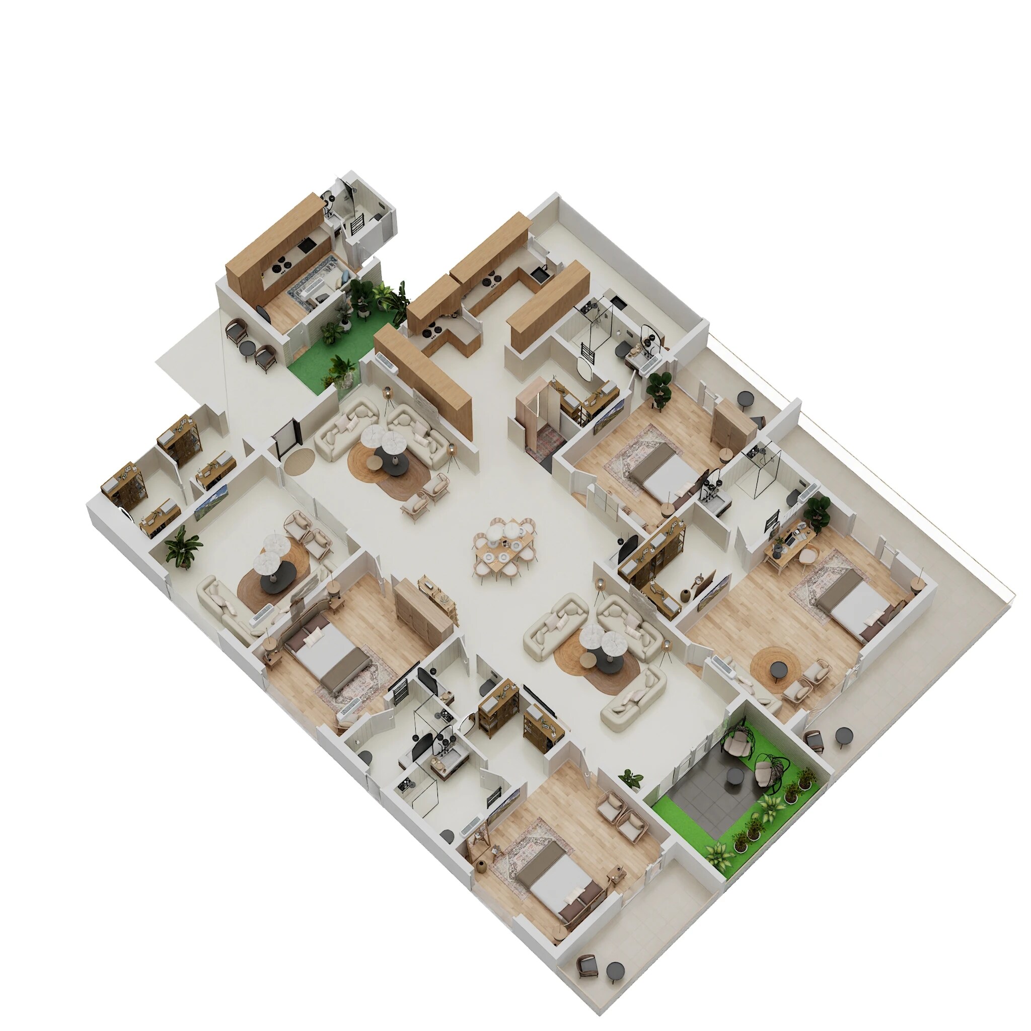 Floor plan of 4 BHK 5045 Sq. Ft. Apartment in Lansum Encanto, Hyderabad
