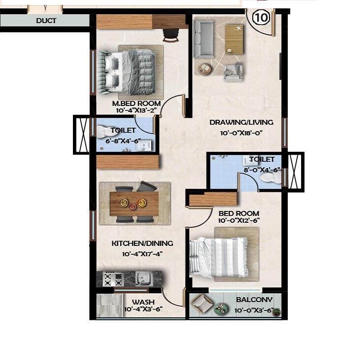 2 BHK 1149 Sq. Ft. Apartment