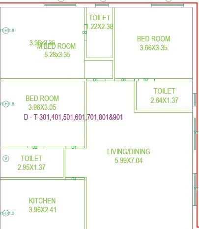 3 BHK 1485 Sq. Ft. Apartment