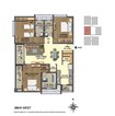 Lodha Meridian Super 60 2 BHK Layout