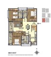 Lodha Meridian Super 60 3 BHK Layout