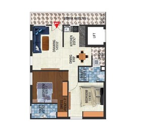 2 BHK 1043 Sq. Ft. Apartment in Ludhani Krishna Nivas