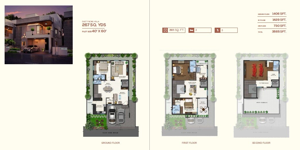 3 BHK 3565 Sq. Ft. Villa