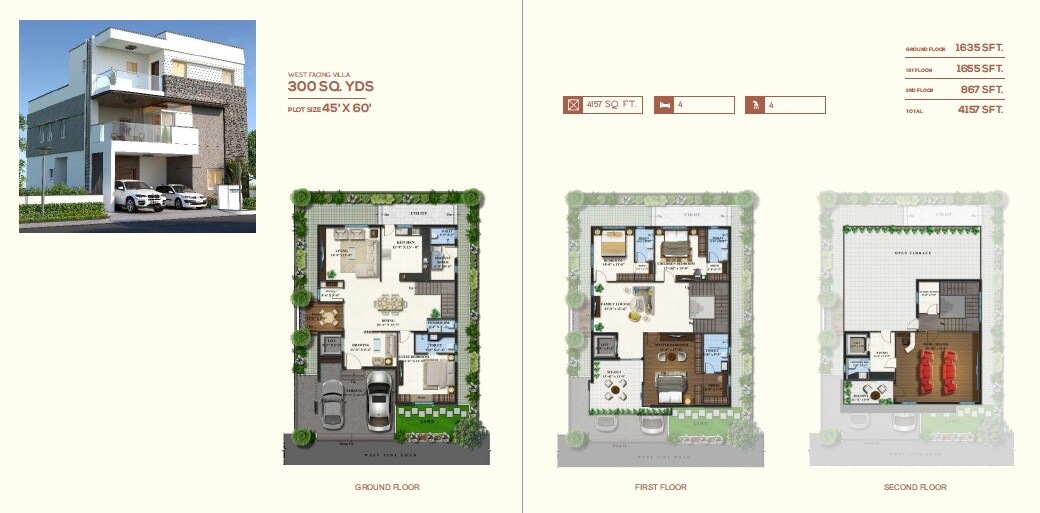 4 BHK 4157 Sq. Ft. Villa