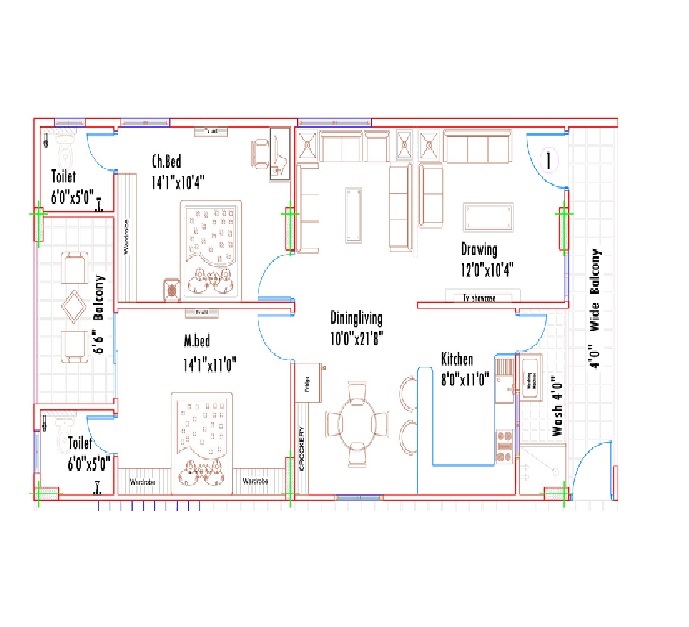 2 BHK 1194 Sq. Ft. Apartment in Mahathi Jaswitha Cyber Ridge