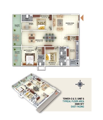  3 BHK Apartment at Mahaveer Crystal Garden, Attapur – for Sale