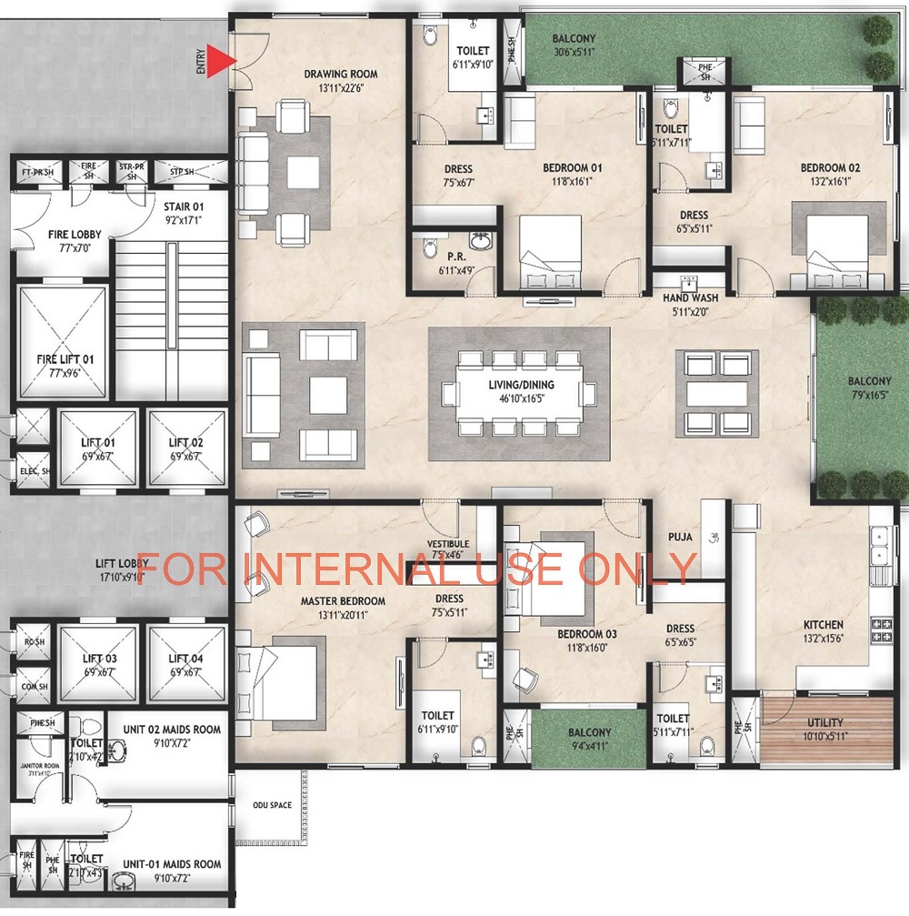 Mahaveer Crystal Garden Floor Plans Attapur, Hyderabad