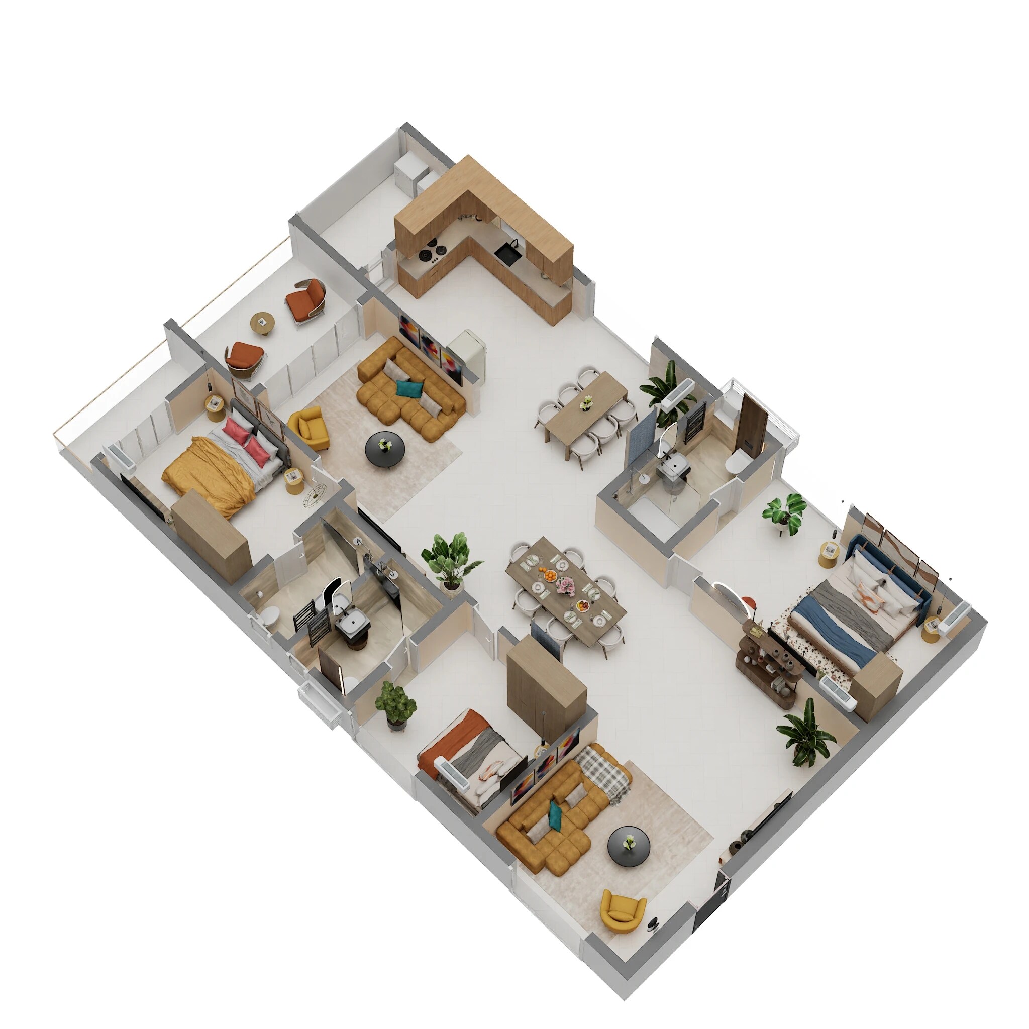 3 BHK 2475 Sq. Ft. Apartment