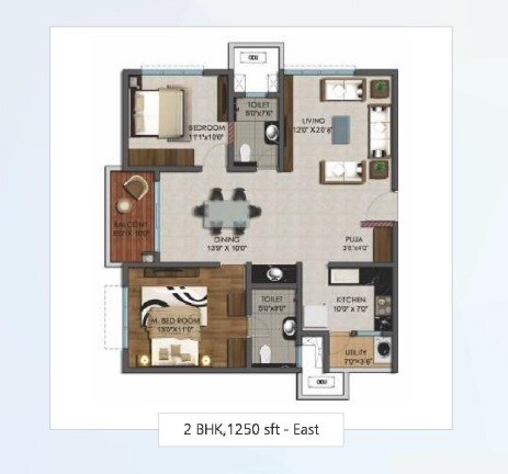 Other, marina-skies 2 Bedroom 1250 Sq.Ft. Apartment In Hi Tech City Hyderabad 8851504