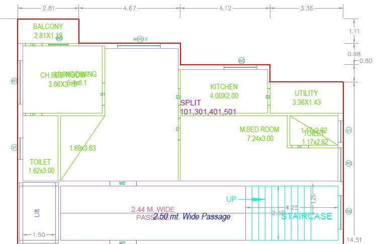 2 BHK 1722 Sq. Ft. Apartment