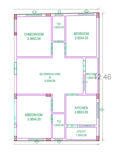 3 BHK 1440 Sq. Ft. Apartment in Mika Bhuvana