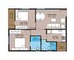 Modi Bloomdale Residency 2 BHK Layout