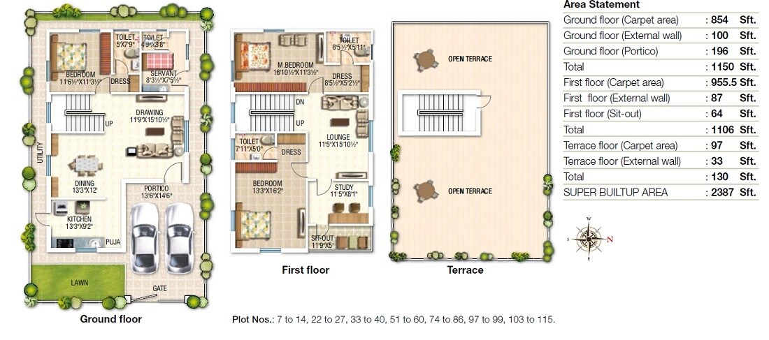 3 BHK 2387 Sq. Ft. Villa