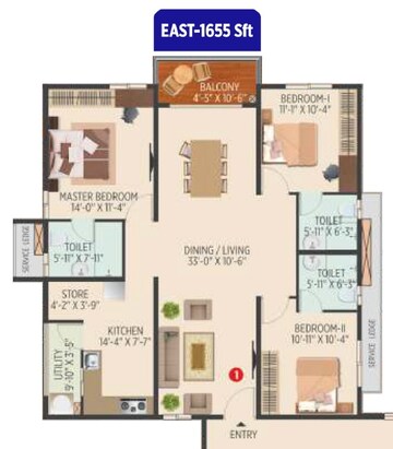  3 BHK Apartment at Muppa Melody, Gachibowli – for Sale