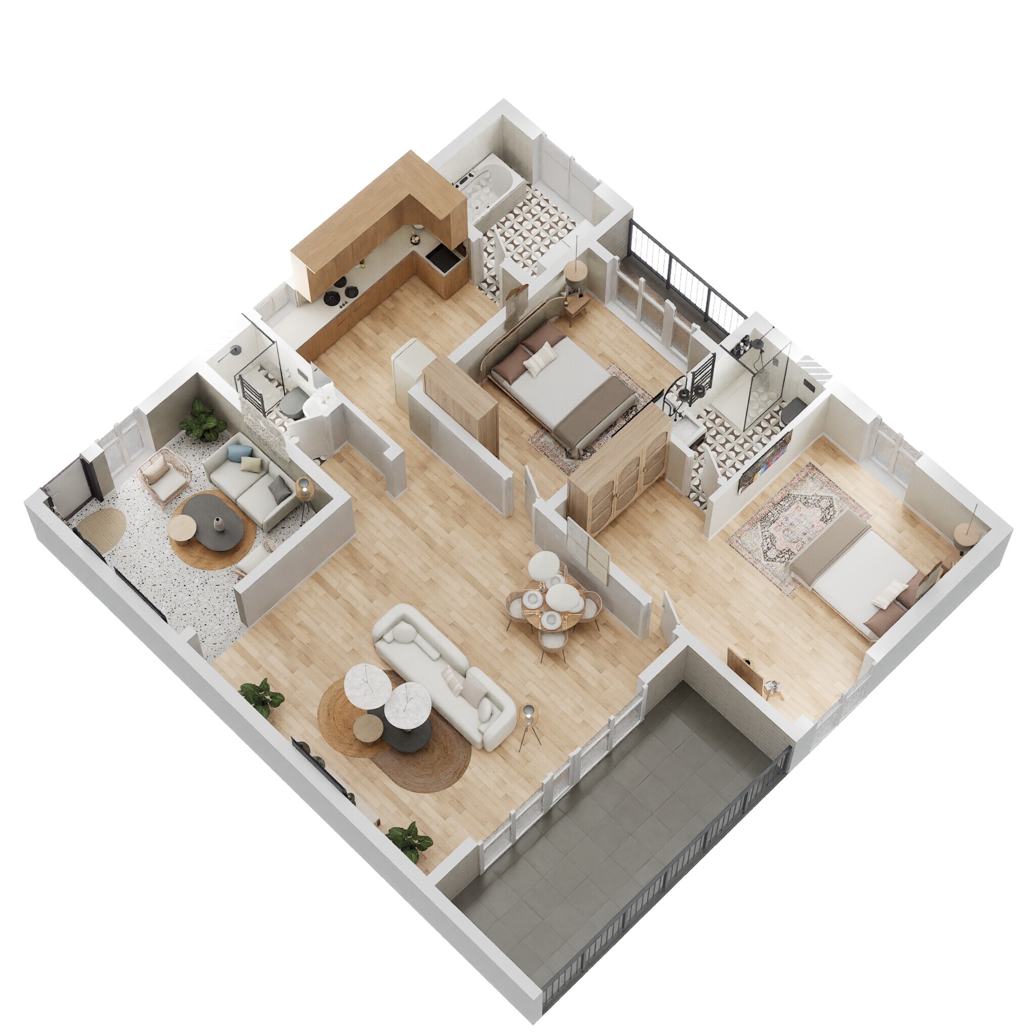 2 BHK 2565 Sq. Ft. Apartment