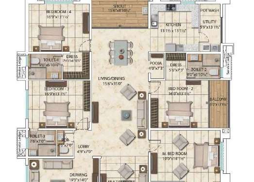 my home bhooja apartment 4bhk 4070sqft21
