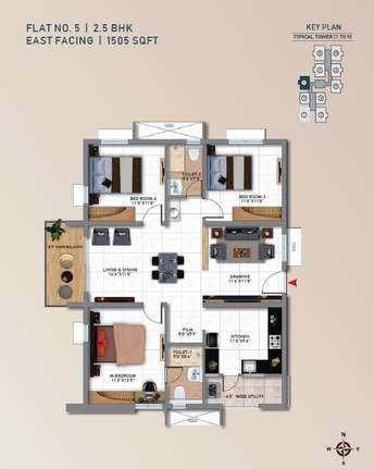 2.5 BHK Apartment For Resale in My Home Tridasa Tellapur Hyderabad  6186181