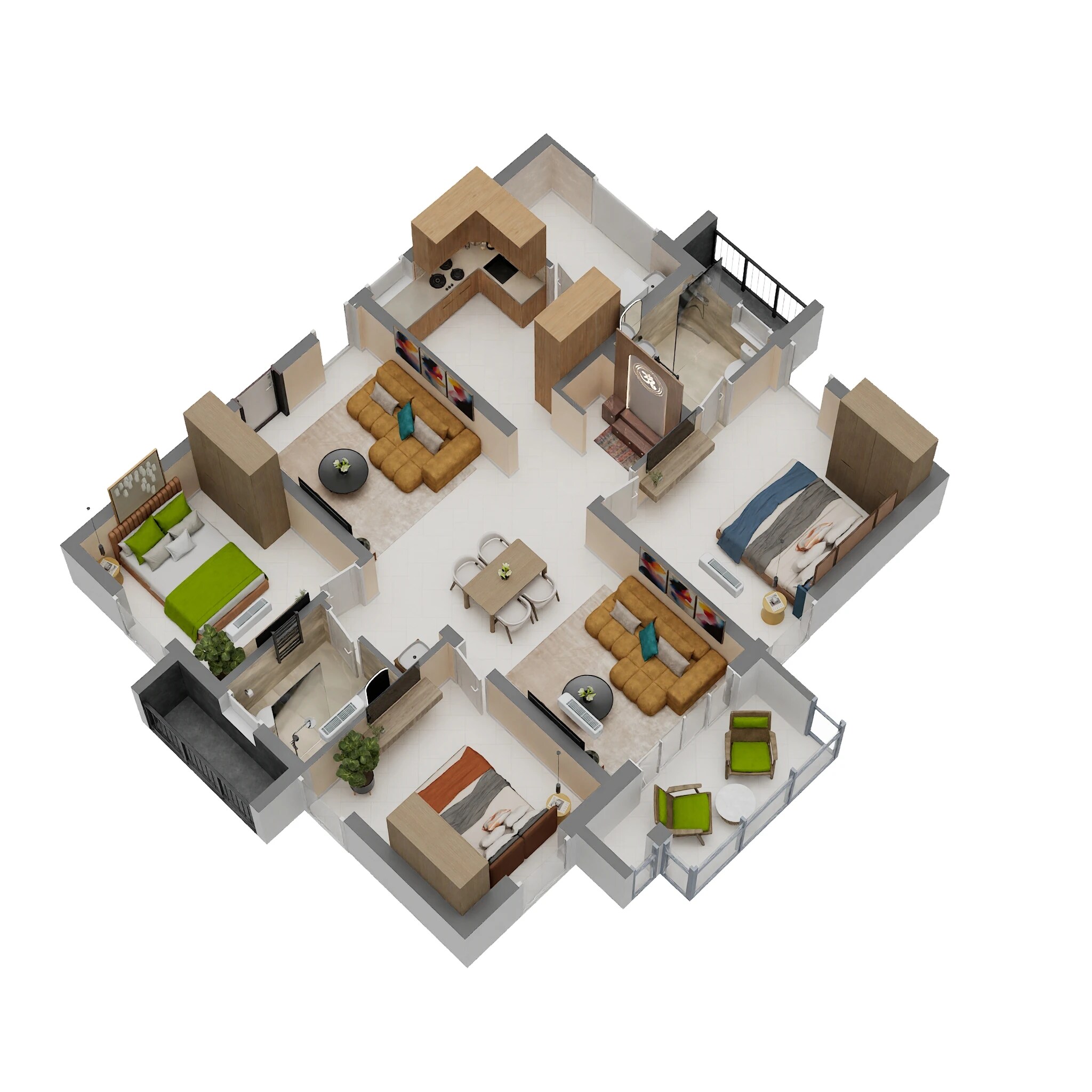 2 BHK 1675 Sq. Ft. Apartment