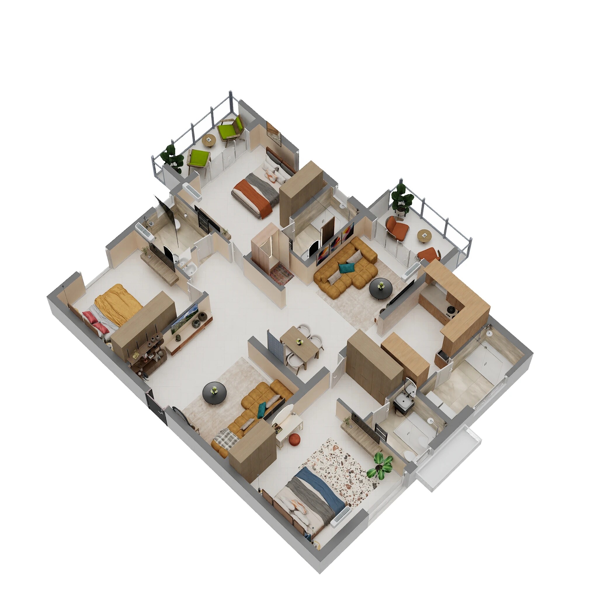 3 BHK 2180 Sq. Ft. Apartment