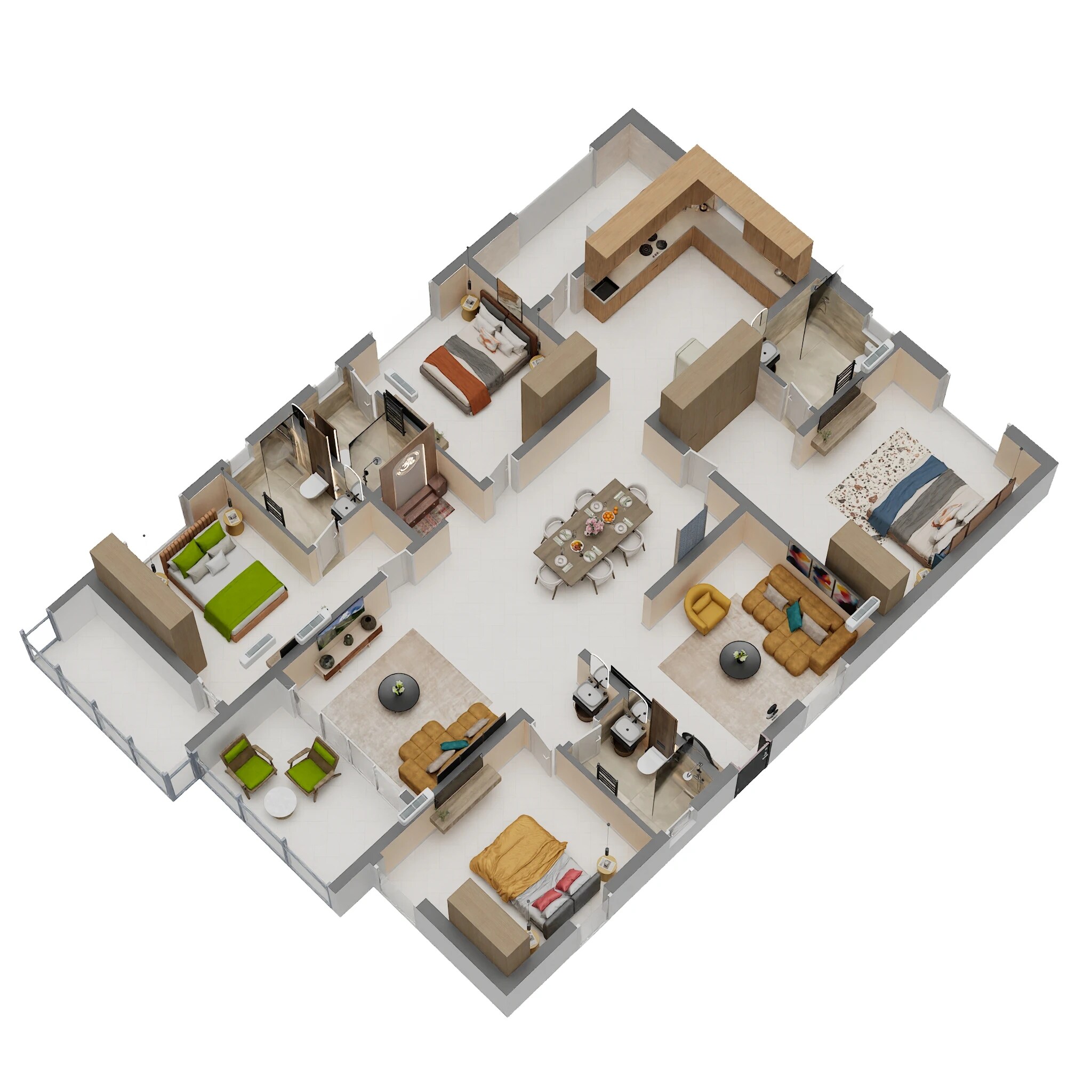 4 BHK 2915 Sq. Ft. Apartment