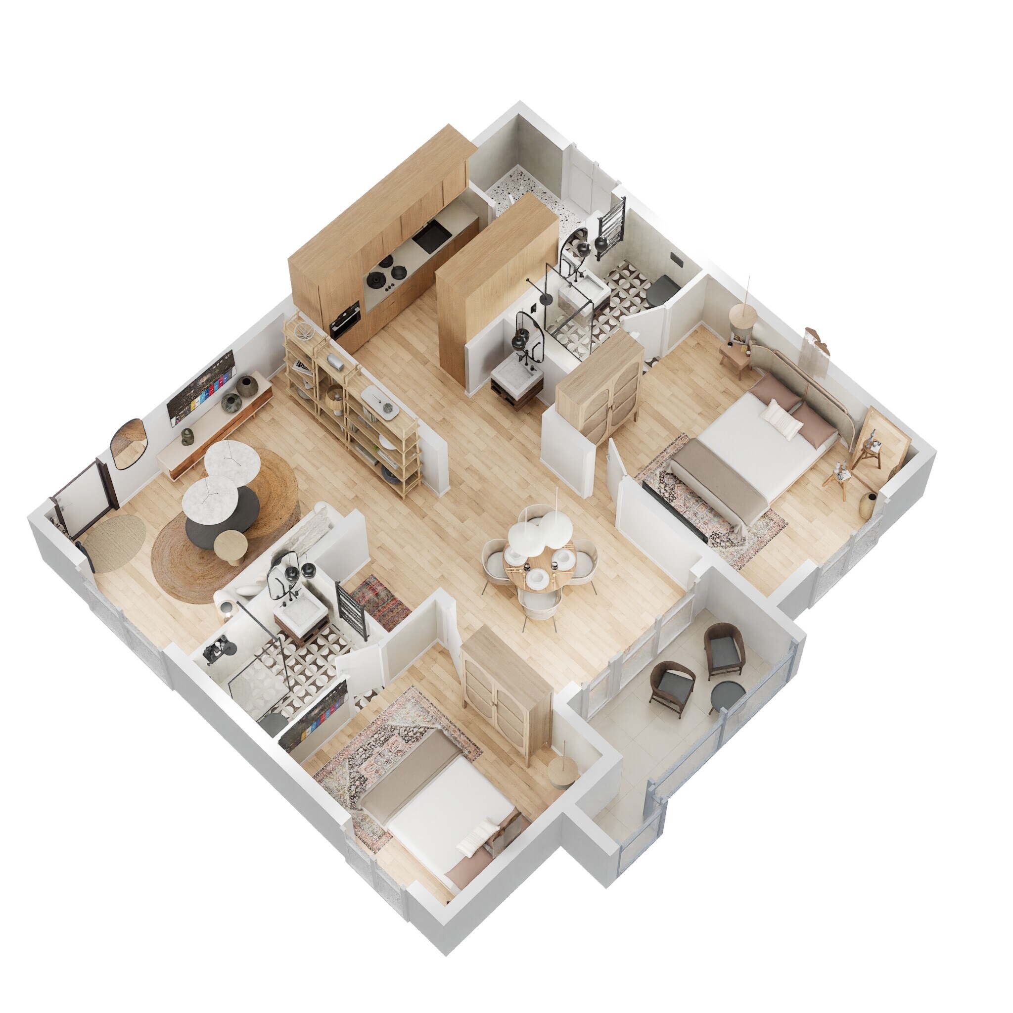 2 BHK 1325 Sq. Ft. Apartment