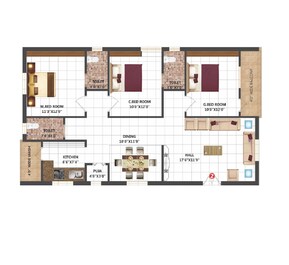 3 BHK 1500 Sq. Ft. Apartment in Myna Enclave