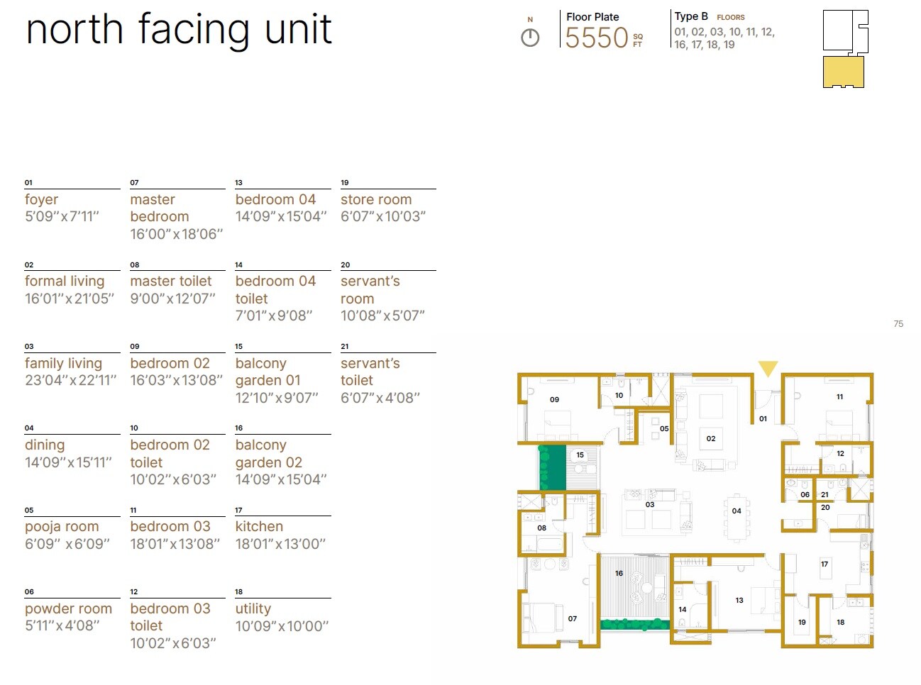 4 BHK 5550 Sq. Ft. Apartment