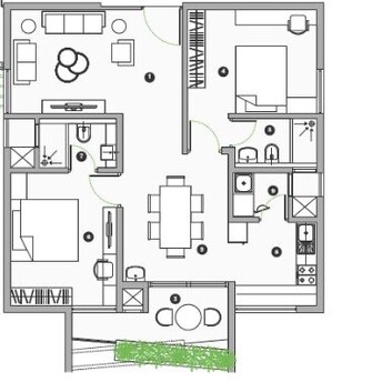 2 BHK Apartment For Resale in Myscape Sanctuary Hafeezpet Hyderabad  7807195