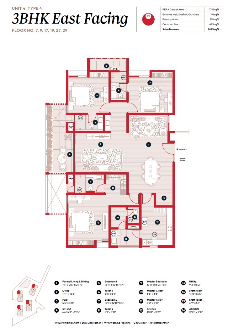 3 BHK 2825 Sq. Ft. Apartment in Myscape Songs Of The Sun