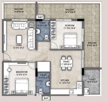 2 BHK 1642 Sq. Ft. Apartment