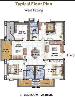 ncc urban nagarjuna residency apartment 3bhk 2430sqft1