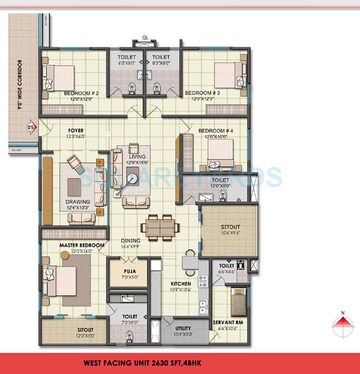  4 BHK Apartment at NCC Urban One, Narsingi – for Rent