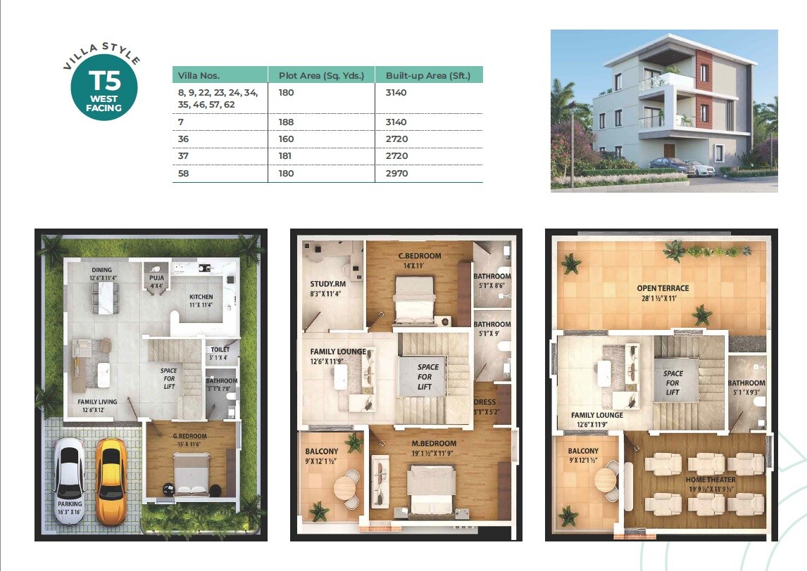 3 BHK 2720 Sq. Ft. Villa