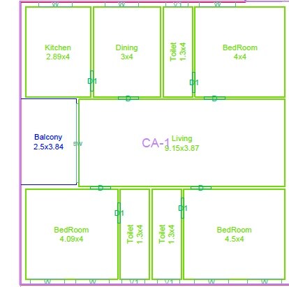 3 BHK 3122 Sq. Ft. Apartment