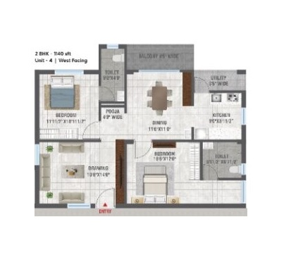 NNK Aarna 2 BHK Layout