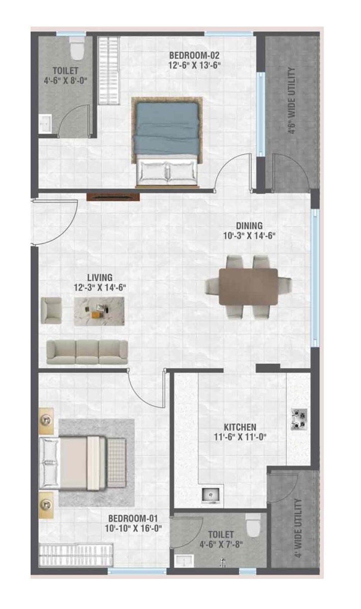 NNK Kavyam 2 BHK Layout