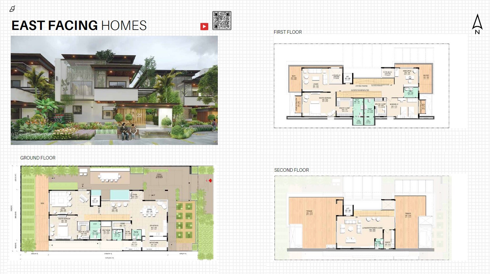 Floor plan of 3 BHK 6000 Sq. Ft. Villa in Organo Kandawada, Hyderabad